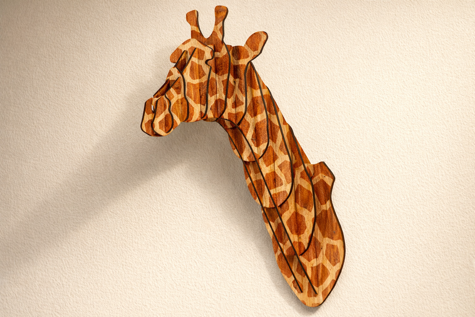 Patterned Mandala Giraffe Wood Art